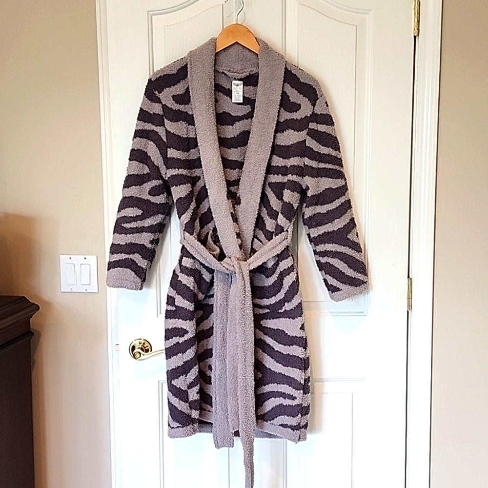 Cozy Robe S/M Gray Stripe